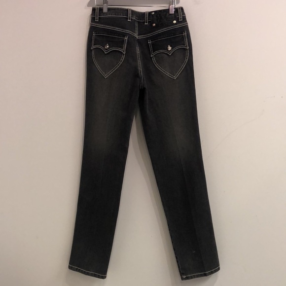 Escada Grey Heart-Motif Jeans - Picture 2 of 11